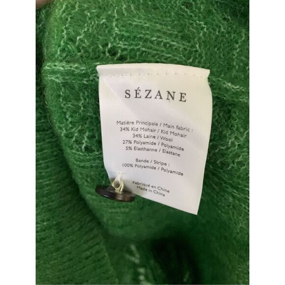 Sezane Chiara Jumper mohair wool sweater green women's size XS - Picture 6 of 8